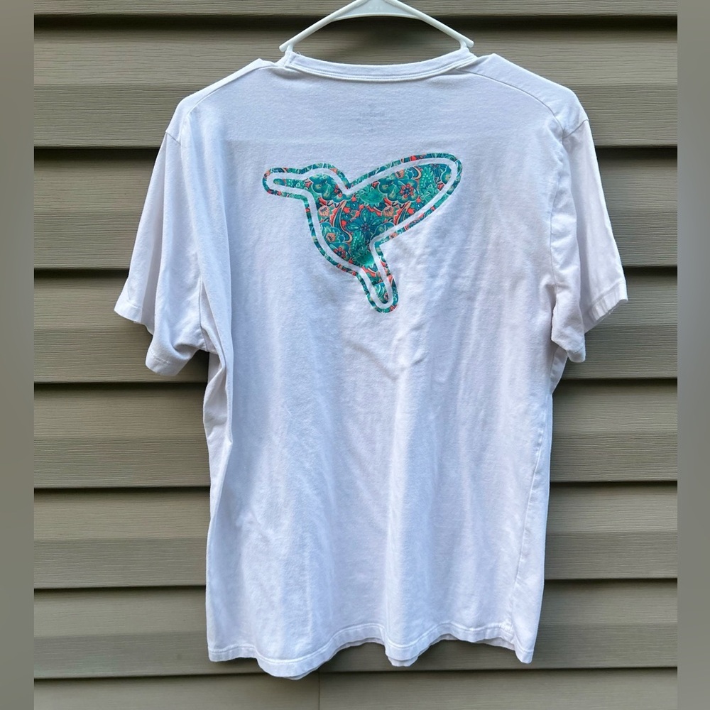 Birddogs size L white logo graphic back tee shirt men’s golf
